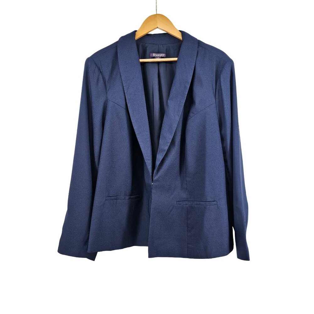 Roaman's Women's Navy Blue Blazer 24W Plus Size